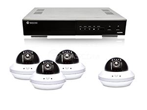 HD-Kamerasystem mit 4 Dome Nacht Kameras